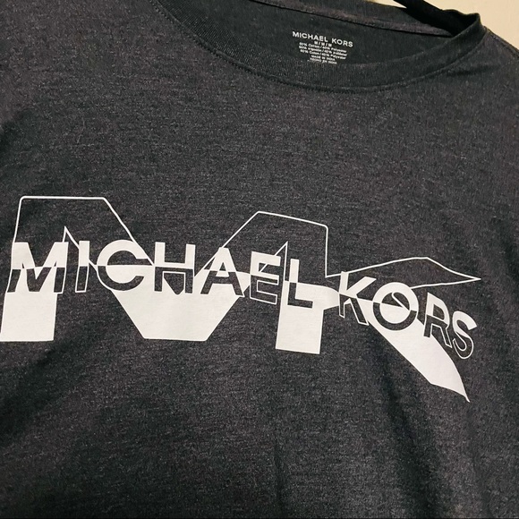 Michael Kors men’s long sleeve lounge shirt dark gray - Picture 3 of 4